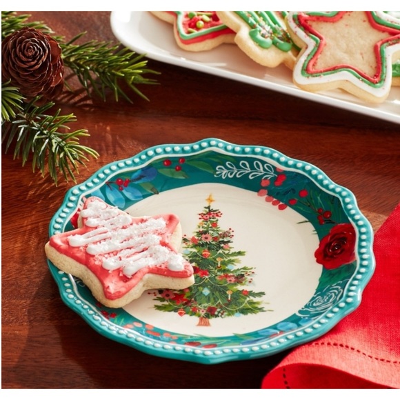 NWT 3 Pioneer Woman Wishful Winter Tree Appetizer Plates - Picture 2 of 9